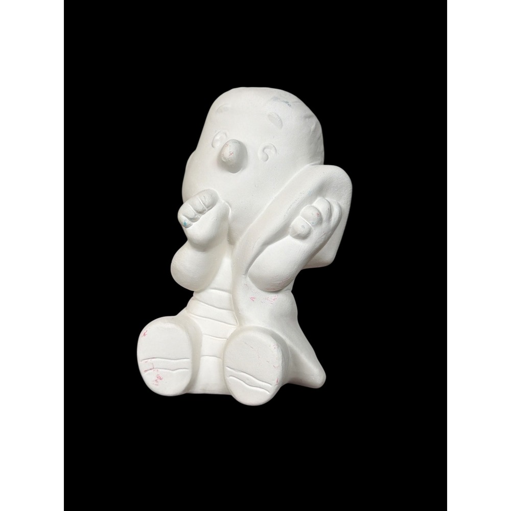 Peanuts Linus van Pelt Unpainted Ceramic Bisque Figurine DIY Craft 5.25 Inch
